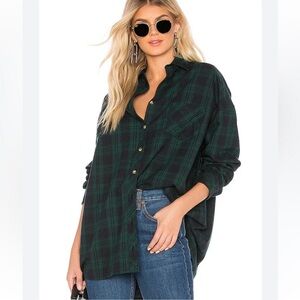 Superdown Audriana Oversized flannel top size S